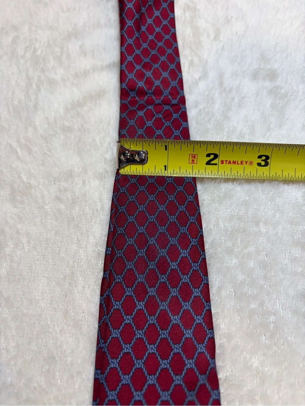 Envoy Nautical‎ Rope Geo-Patterned Red Silk Tie